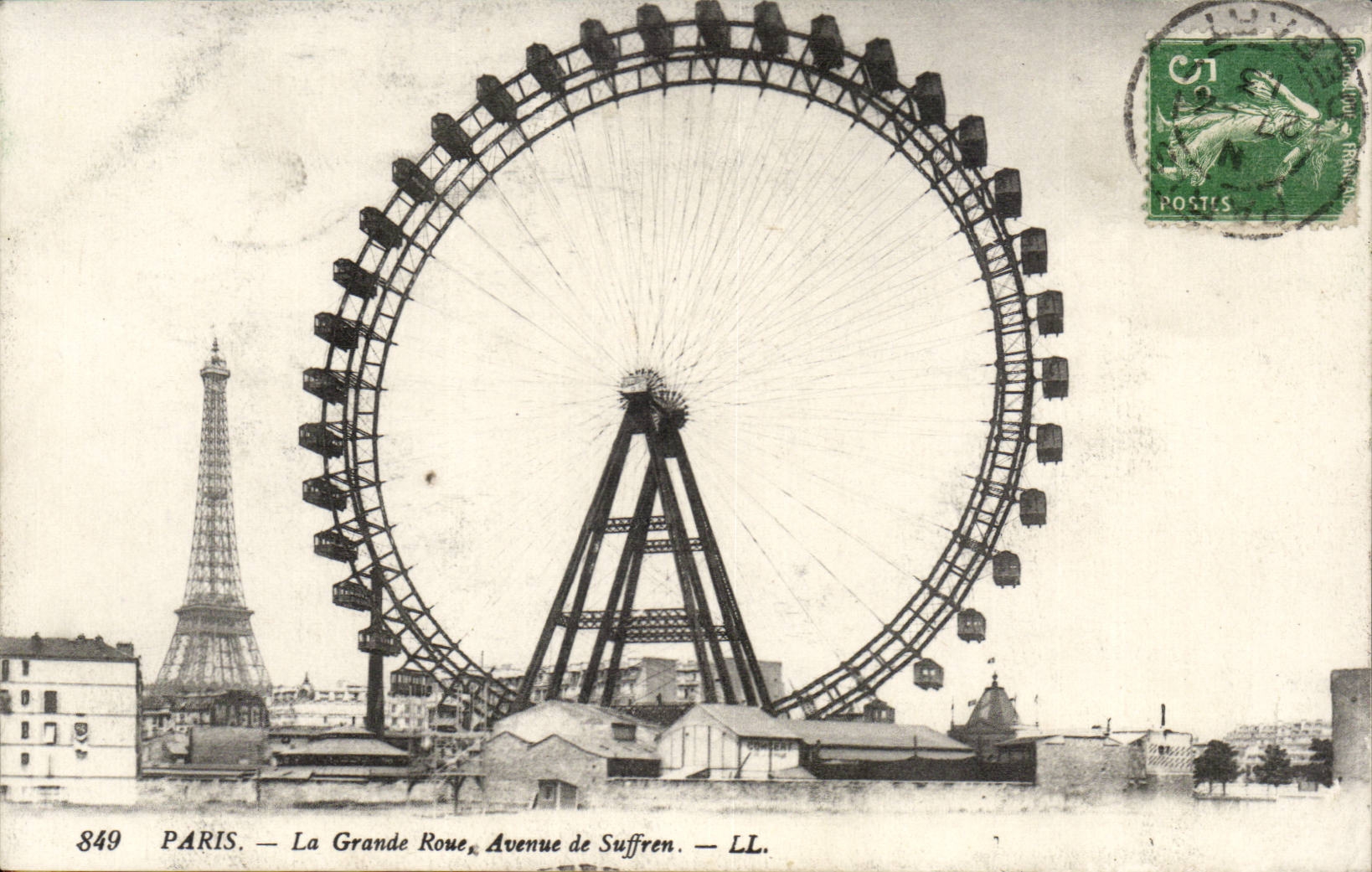 Paris - 1 - the Large Wheel Which occurred of Suffren Eiffel Tower - CPA -