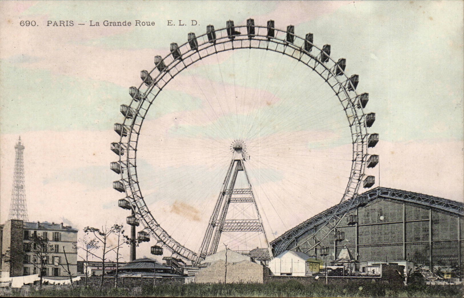 Paris - 1 - the Large Wheel Which occurred of Suffren Eiffel Tower - CPA -