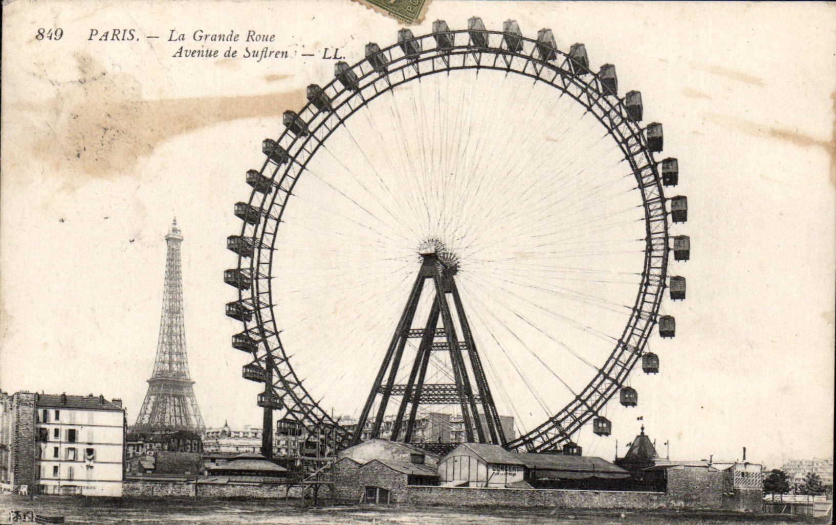 Paris - 1 - the Large Wheel Which occurred of Suffren Eiffel Tower - CPA -