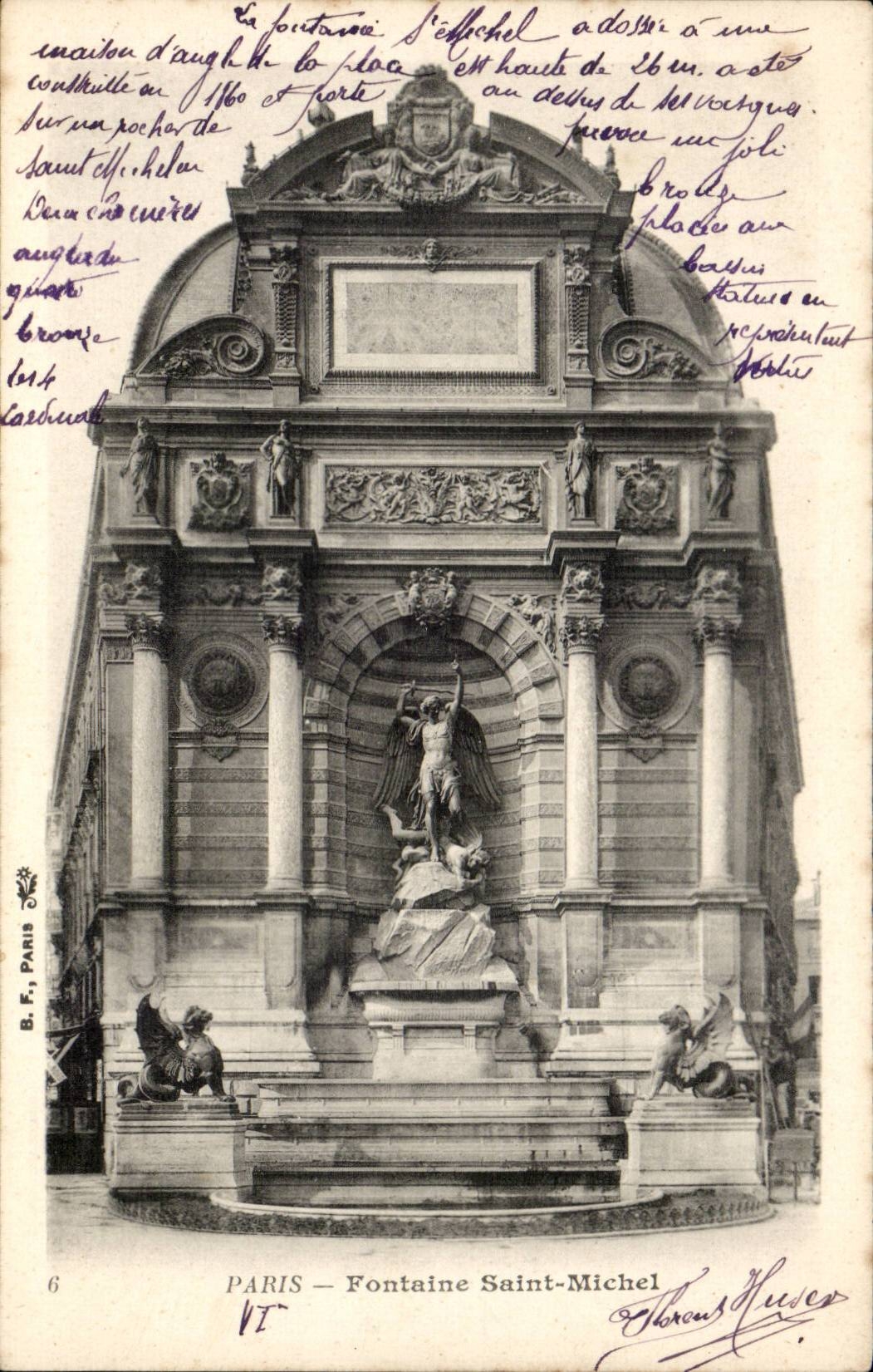 Paris 4 - Fontaine Saint Michel - CPA