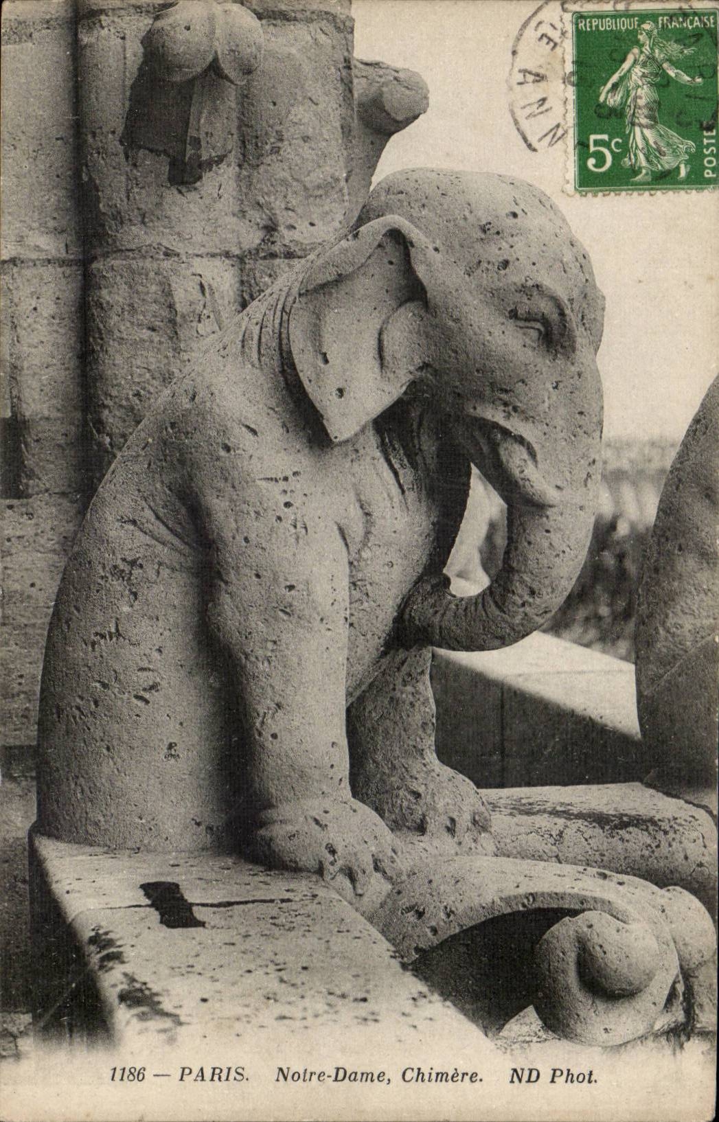 Paris 4 - Notre Dame - Chimere CPA Elephant