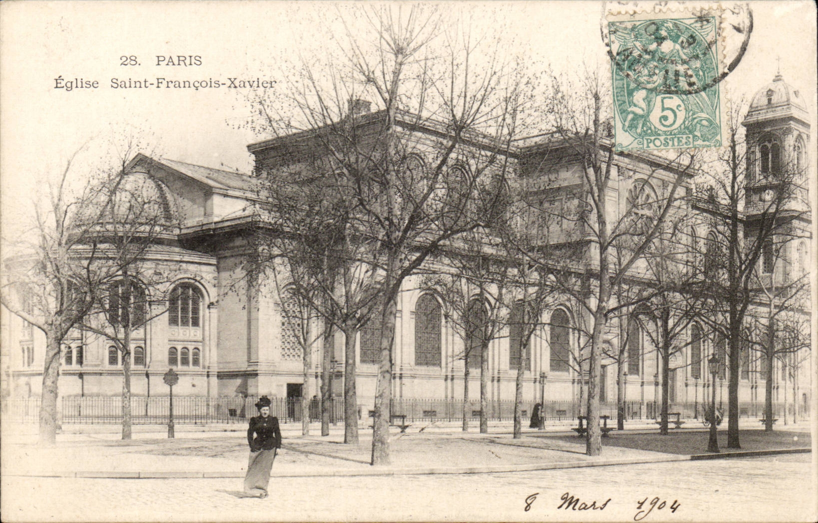 Paris 9 - Eglise Saint Francois Xavier CPA