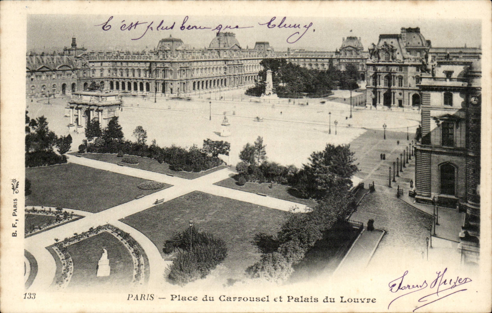 Paris 1 - Place du Carrousel et Palais du Louvre - CPA 