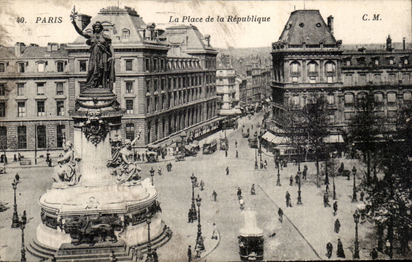 Paris - 10 - the Place of the Republic - CPA