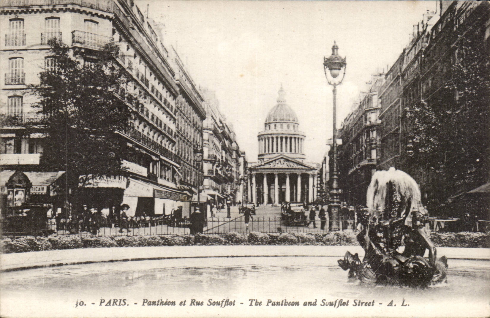 Paris - 5 - the Pantheon and street Soufflot - CPA