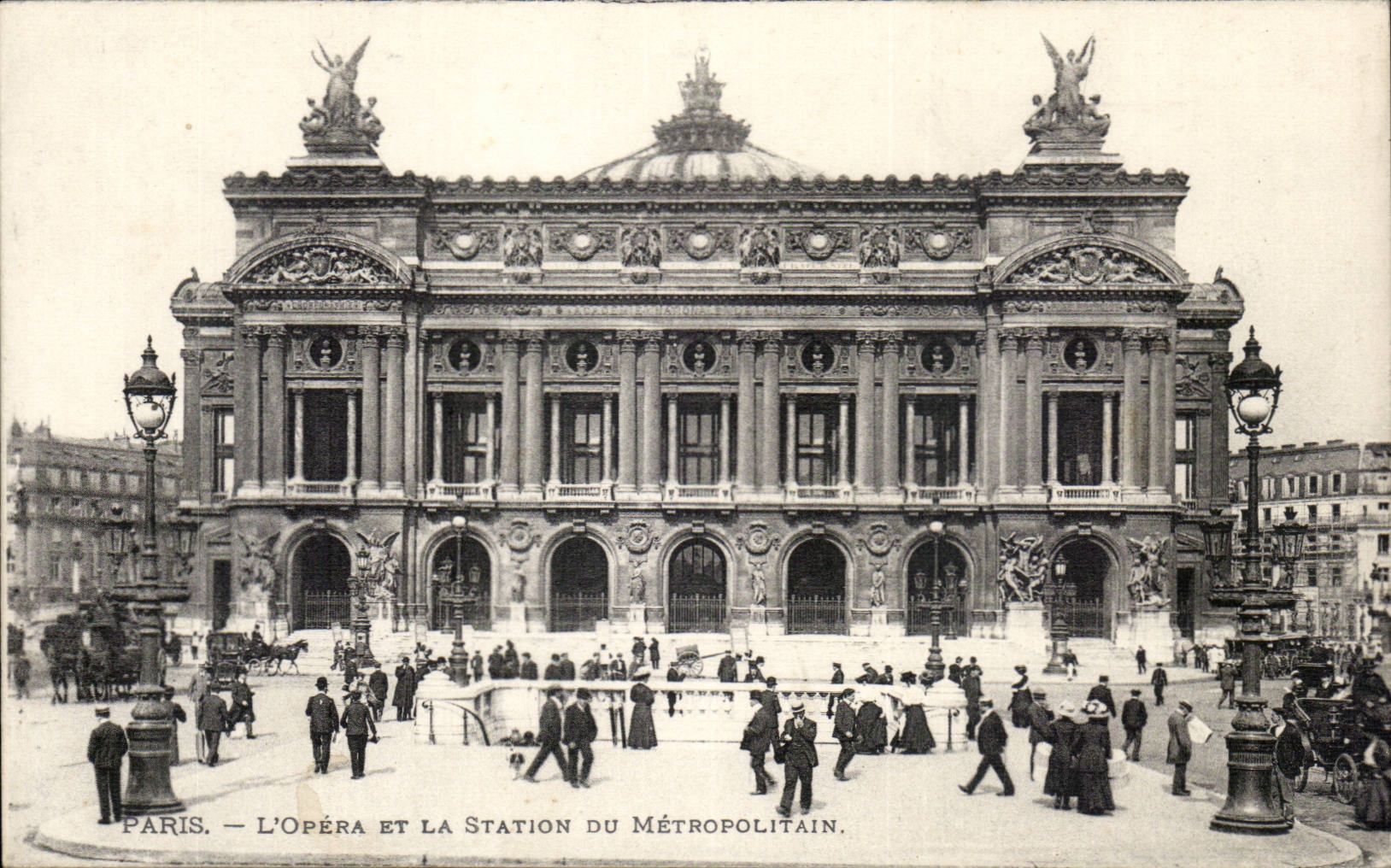 Paris 8 - The Opera and the Station Subway - subway - CPA