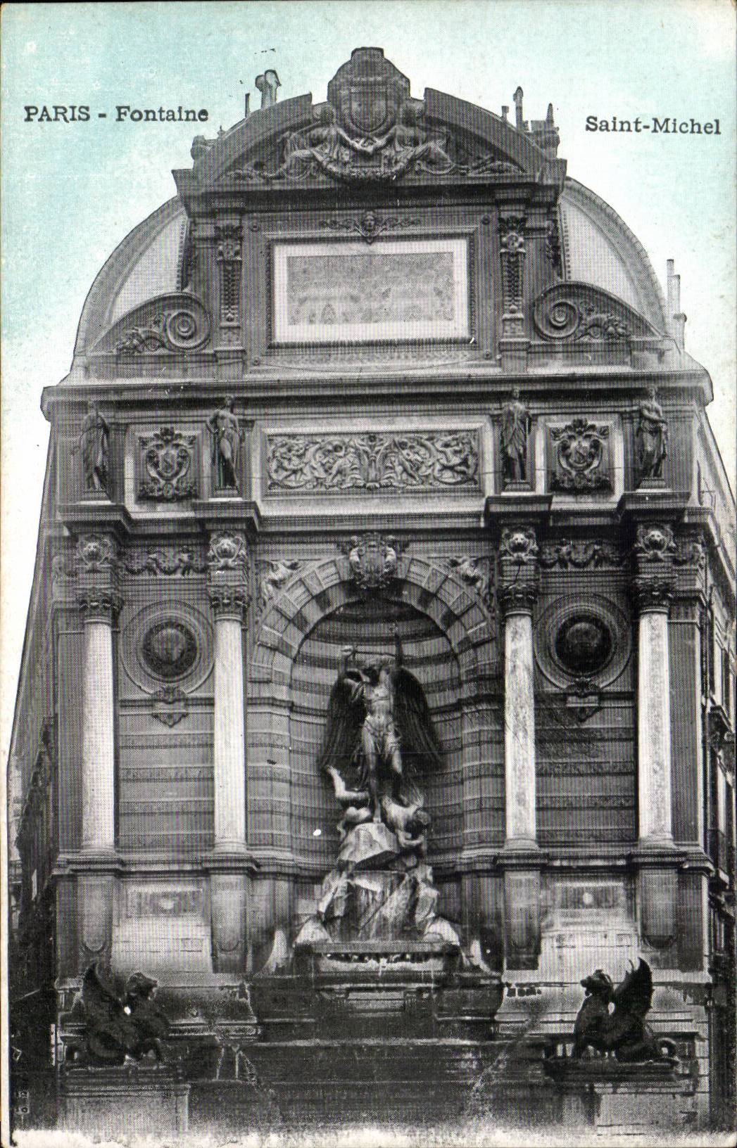 Paris 4 - Fontaine Saint Michel - CPA