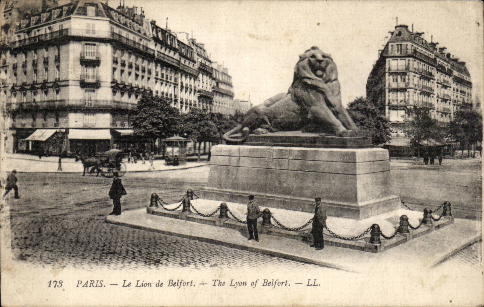 Paris - 14 - the Lion of Belfort - CPA