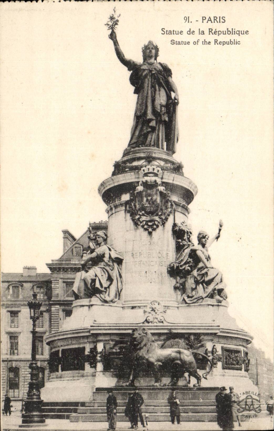 Paris - 10 - Statue of the Republic - CPA