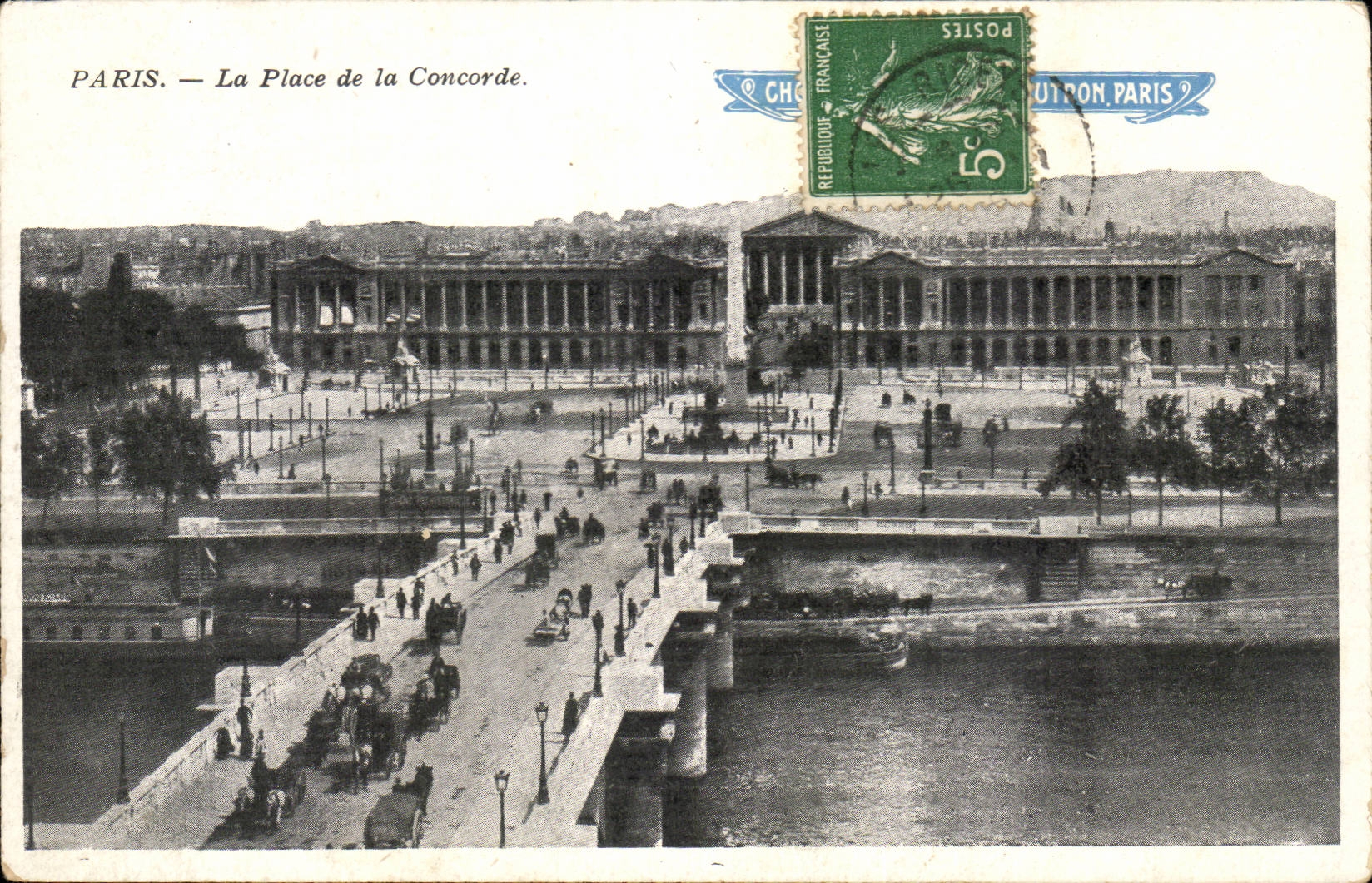 Paris - 8 - the Place of Harmony CPA Chocolate Tar