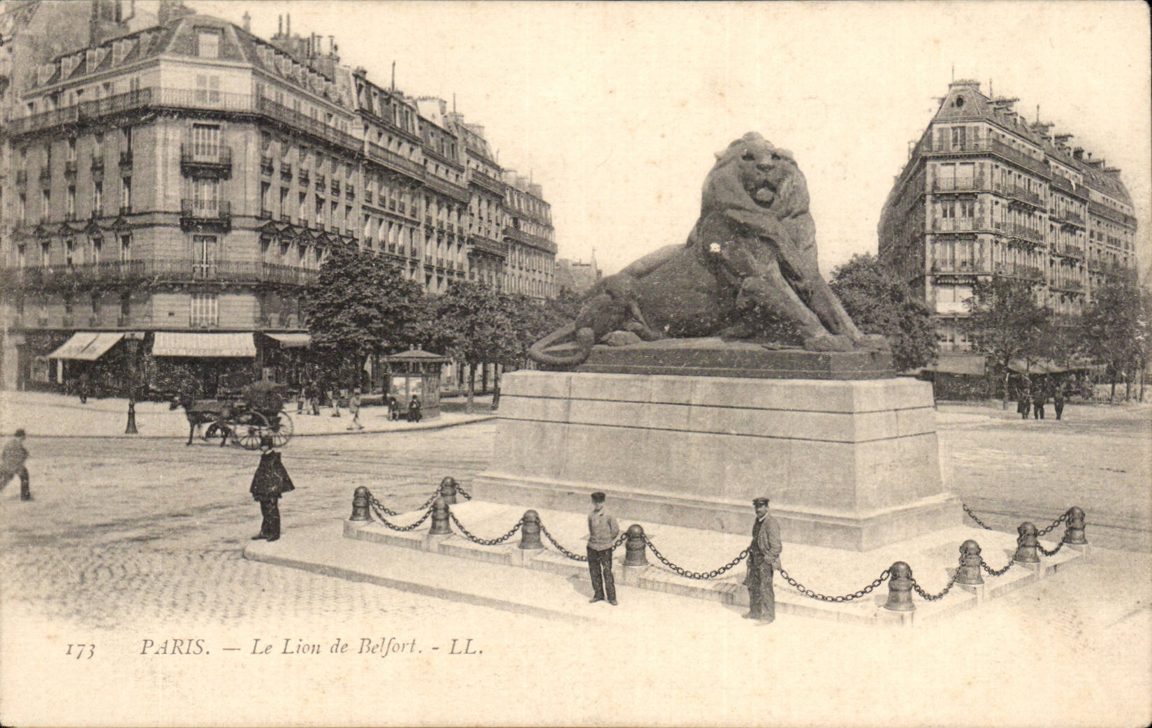 Paris - 14 - the Lion of Belfort - CPA