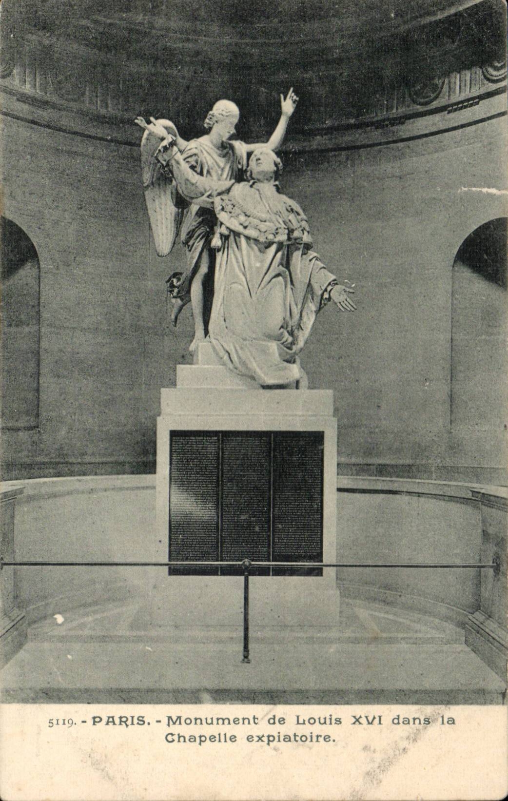 Paris - 1 - Monument de Louis XVI dans la Chapelle explatoire - CPA 