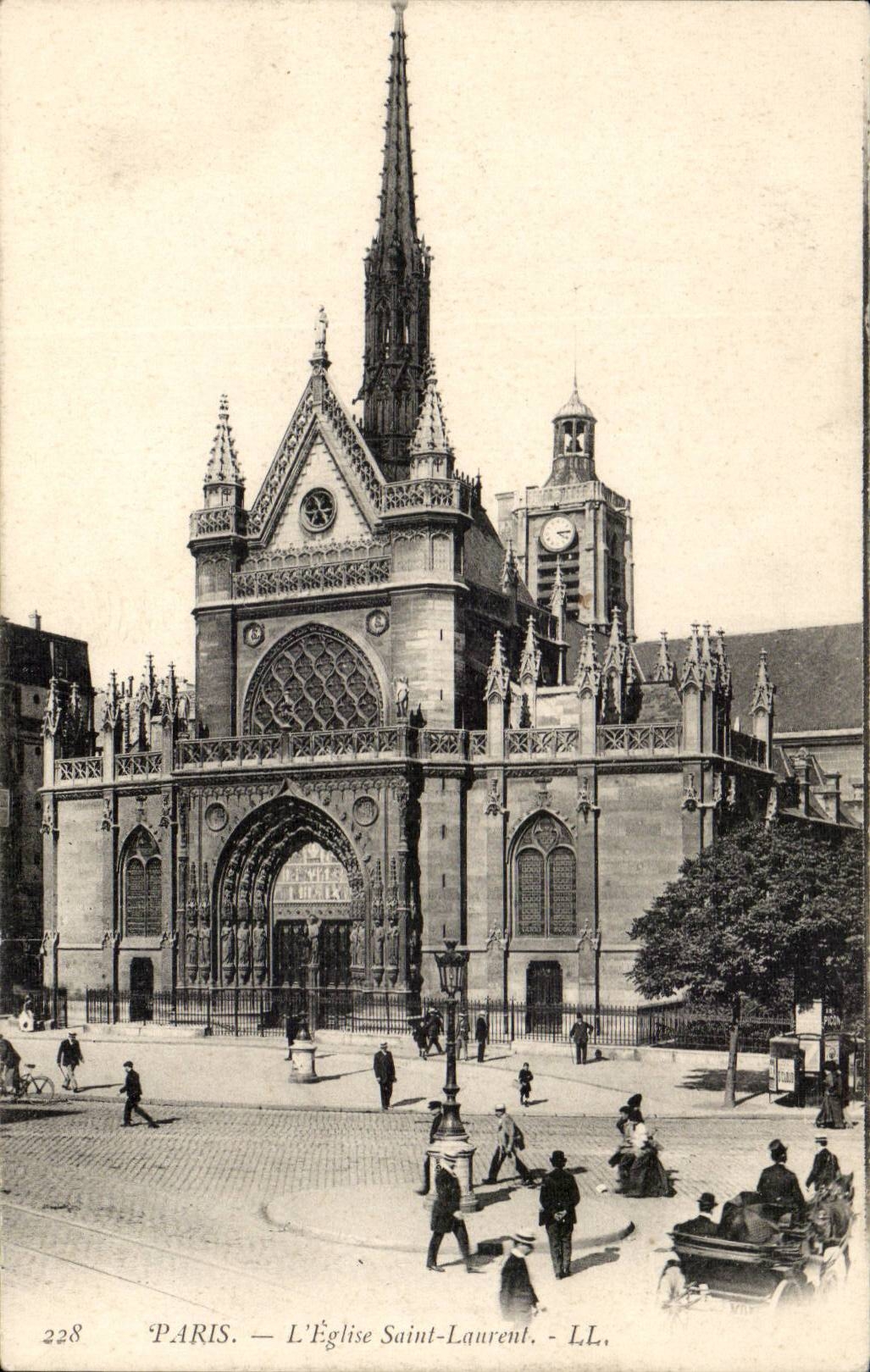 Paris - 10 - Church Saint Laurent CPA