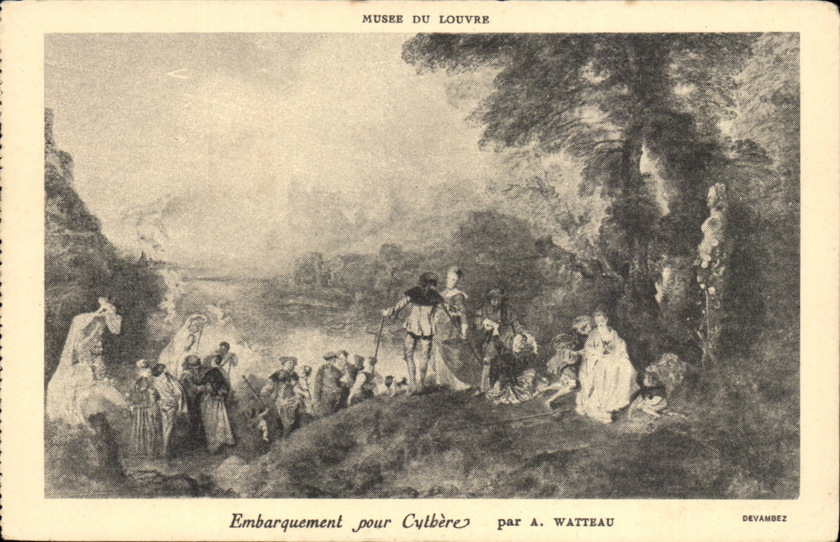 Paris - 1 - Musee du Louvre - Watteau - Tableaux - Art - Embarquement par Culberes - CPA - 