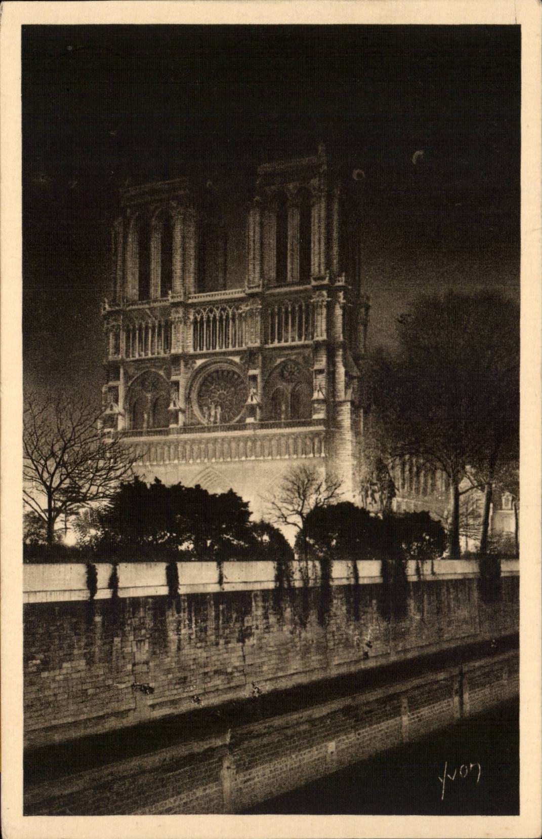 Paris - 4 - Notre Dame - La Nuit - Feeries Nocturnes de Paris - CPA -