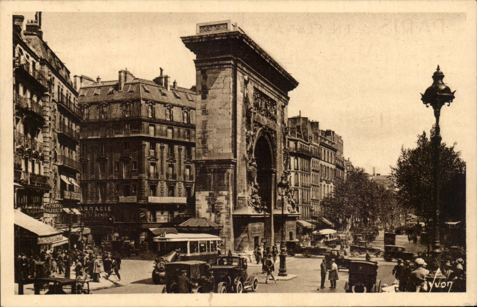 Paris - 10 - the Gate Saint Denis and them grand boulevard - Boulevard Good News CPA -