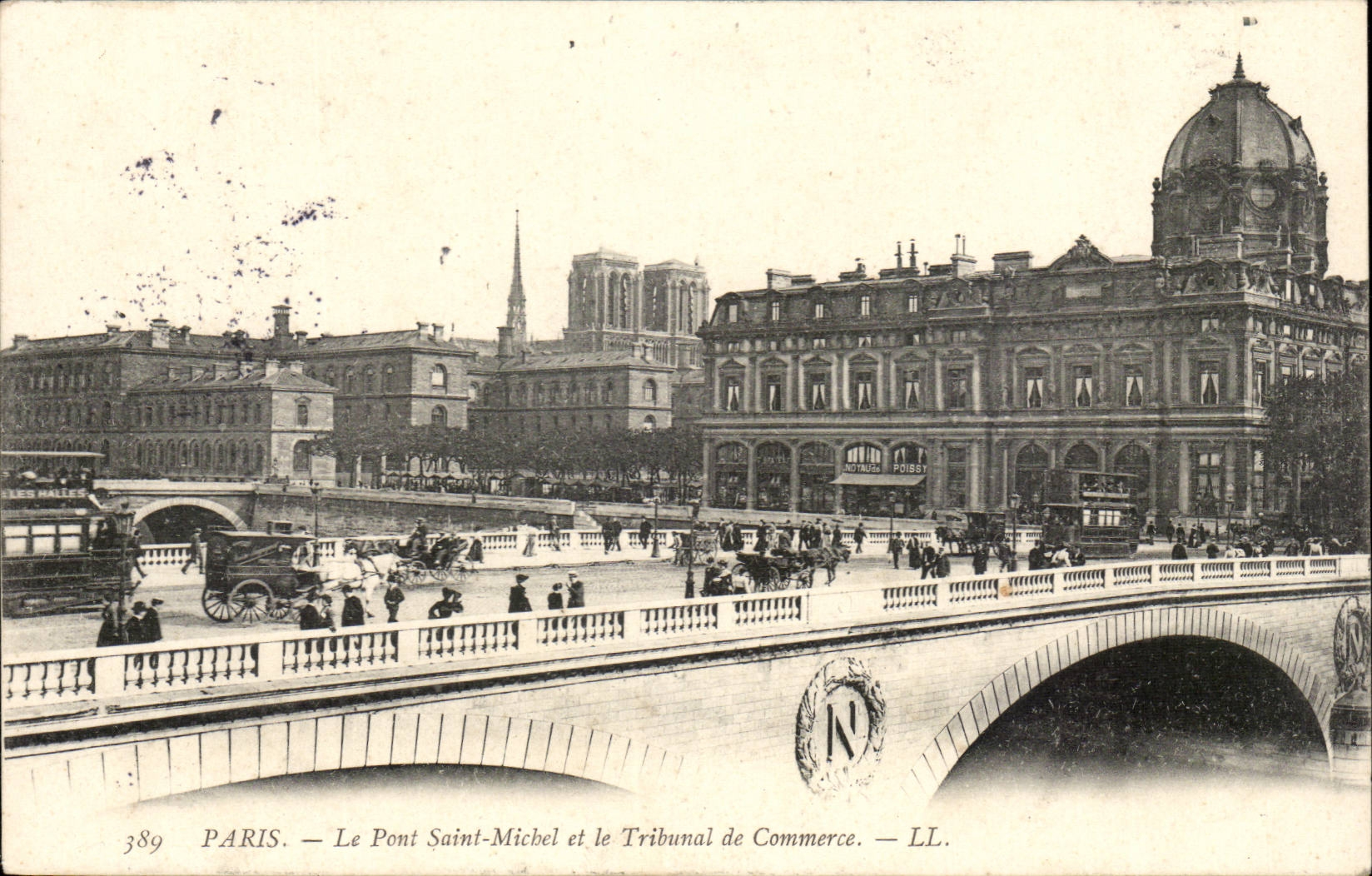 Paris - 4 - Le Pont Saint Michel et le Tribunal du Commerce - CPA - 