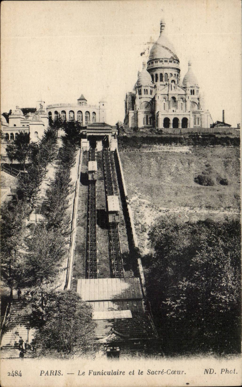 Paris - 14 - the Basilica Crowns Heart and the Funicular - CPA