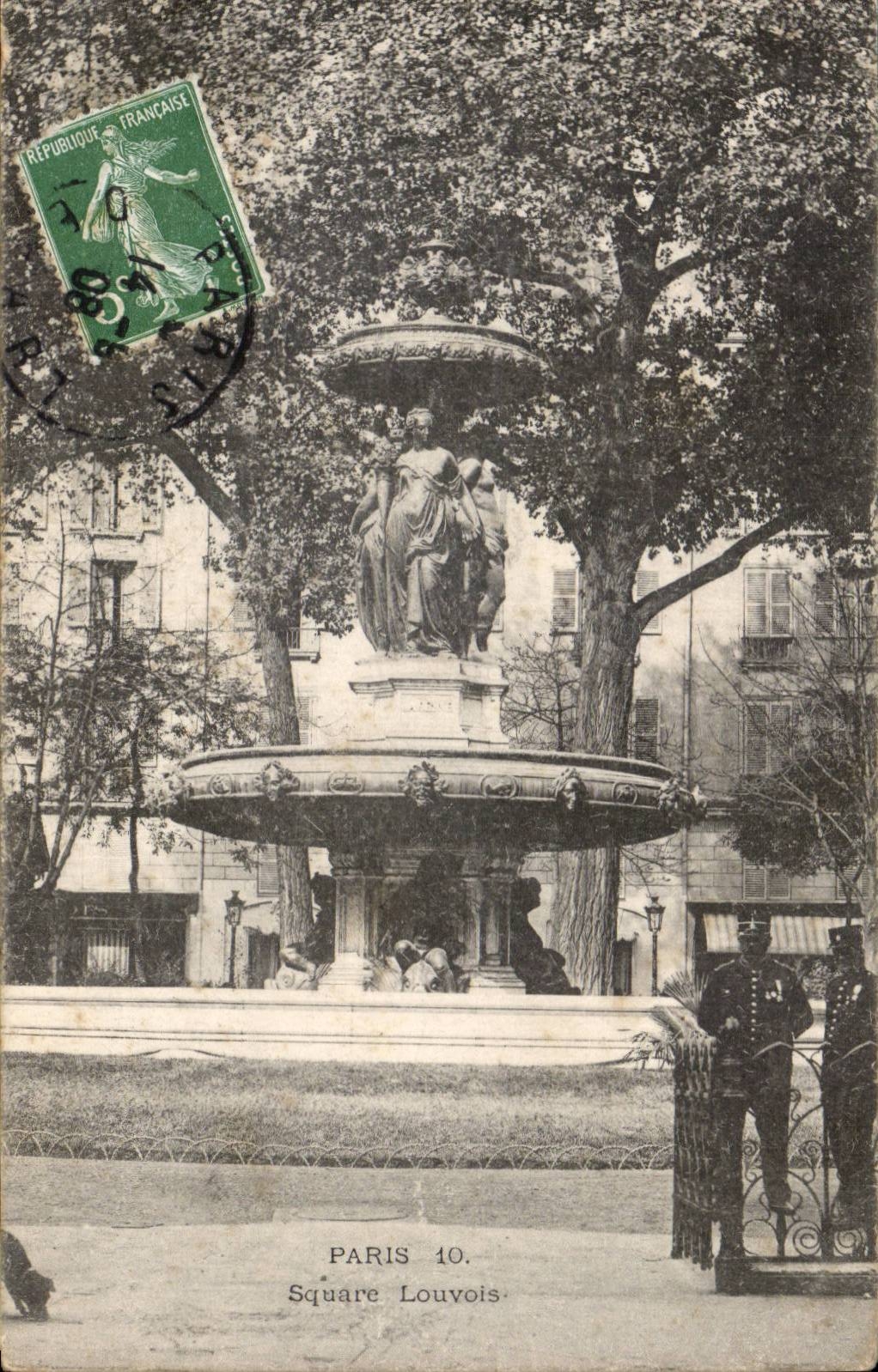 Paris - 8 - Louvois Public garden - CPA (police force police gendarme)