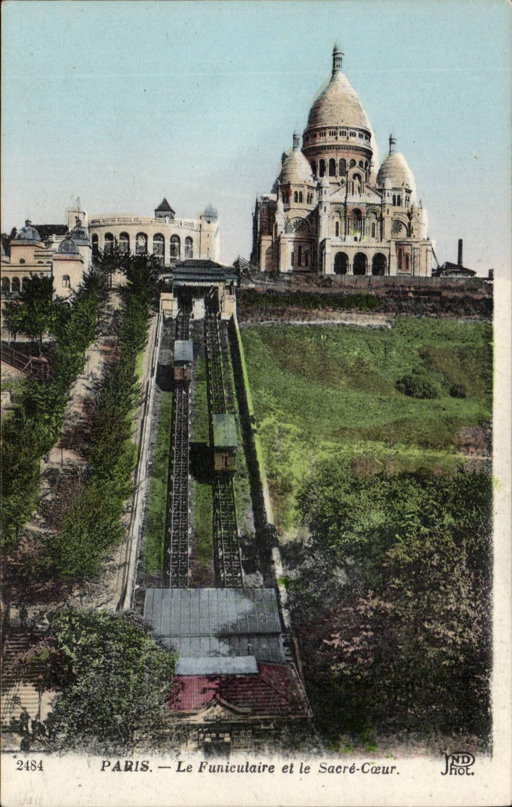 Paris - 14 - the Basilica Crowns Heart and the Funicular - CPA