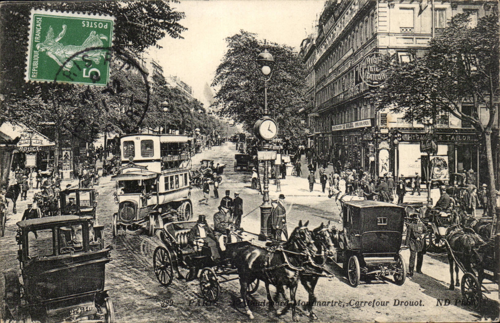 Paris 14 - Montmartre - Drouot Crossroads - Horse - CPA