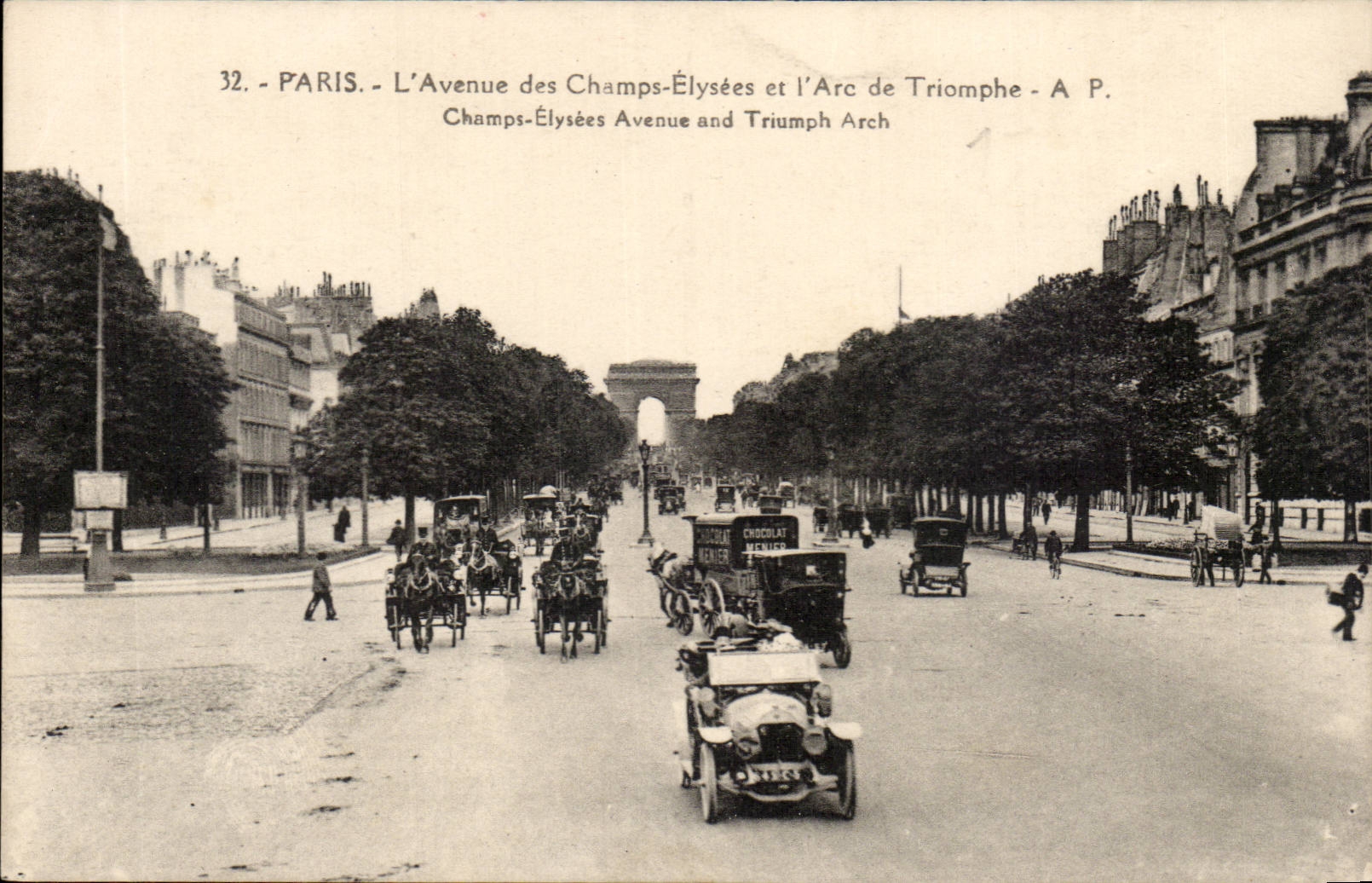 Paris 8 - The Elysees Fields and Arc de Triomphe - CPA