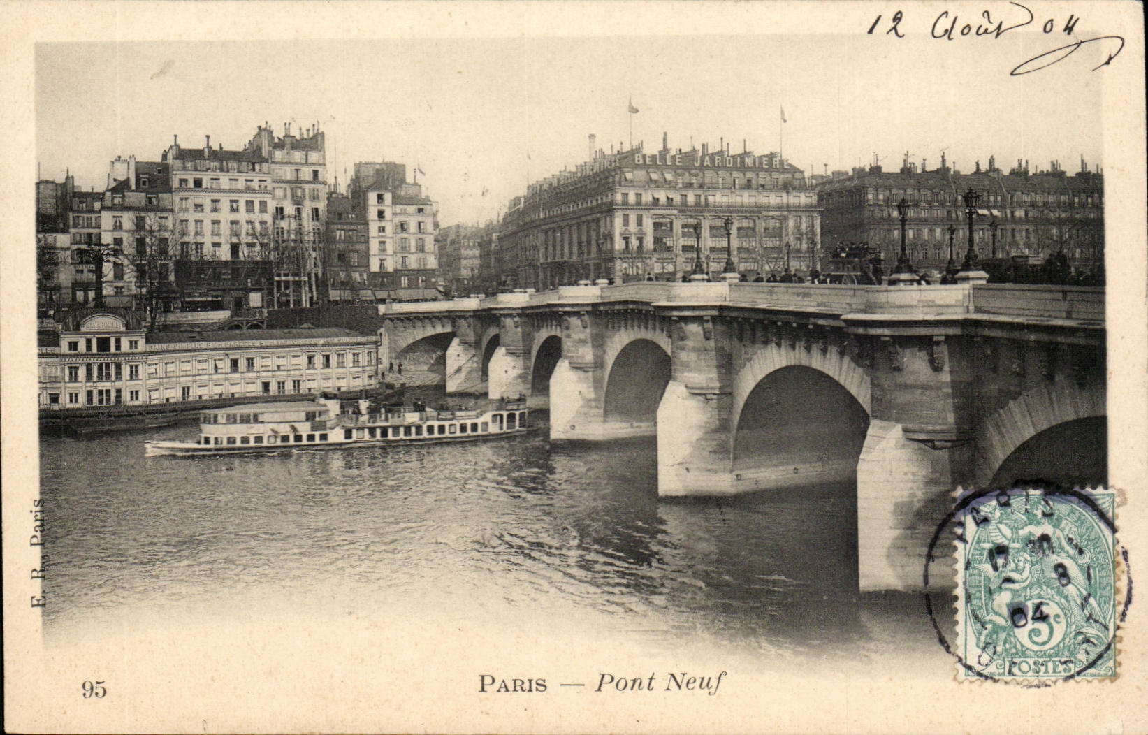 Paris 5 - The New Bridge - CPA Store Beautiful Flower stand