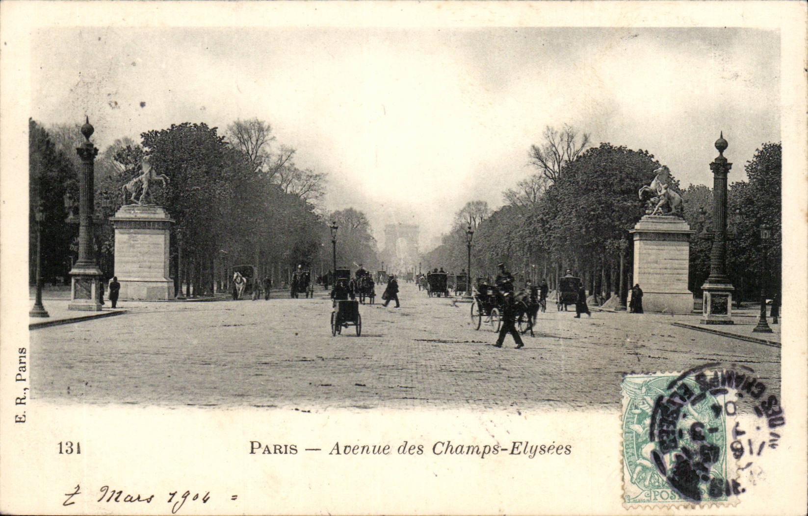 Paris - 8 - Avenue of Champs Elysees CPA
