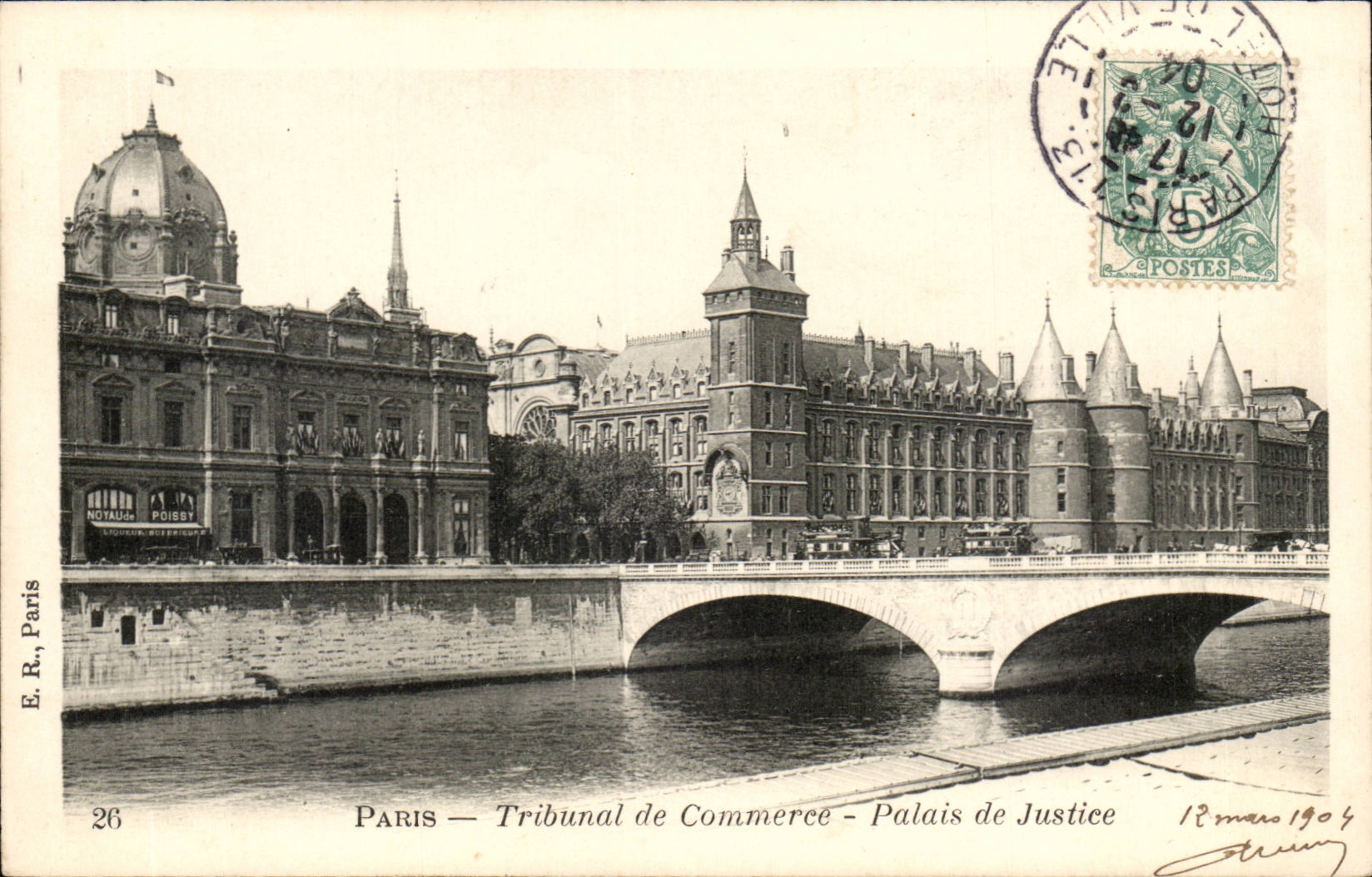 Paris - 1 - Tribunal du Commere - Palais de Justice - 1904 CPA 