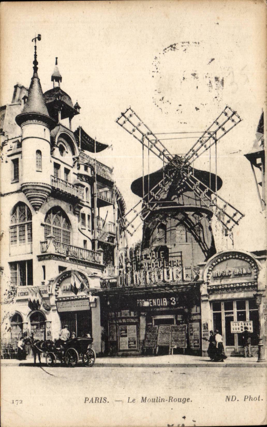 Paris - 18 - Moulin Rouge - windmill - muehle - CPA