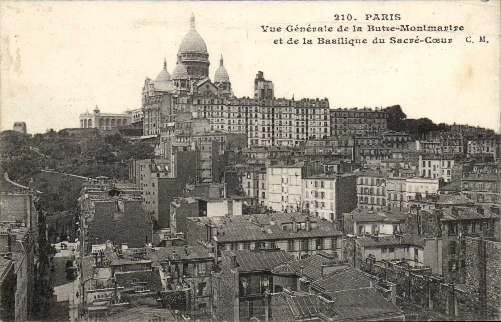 Paris - 14 - Montmartre - View - the Sacring Heart - CPA
