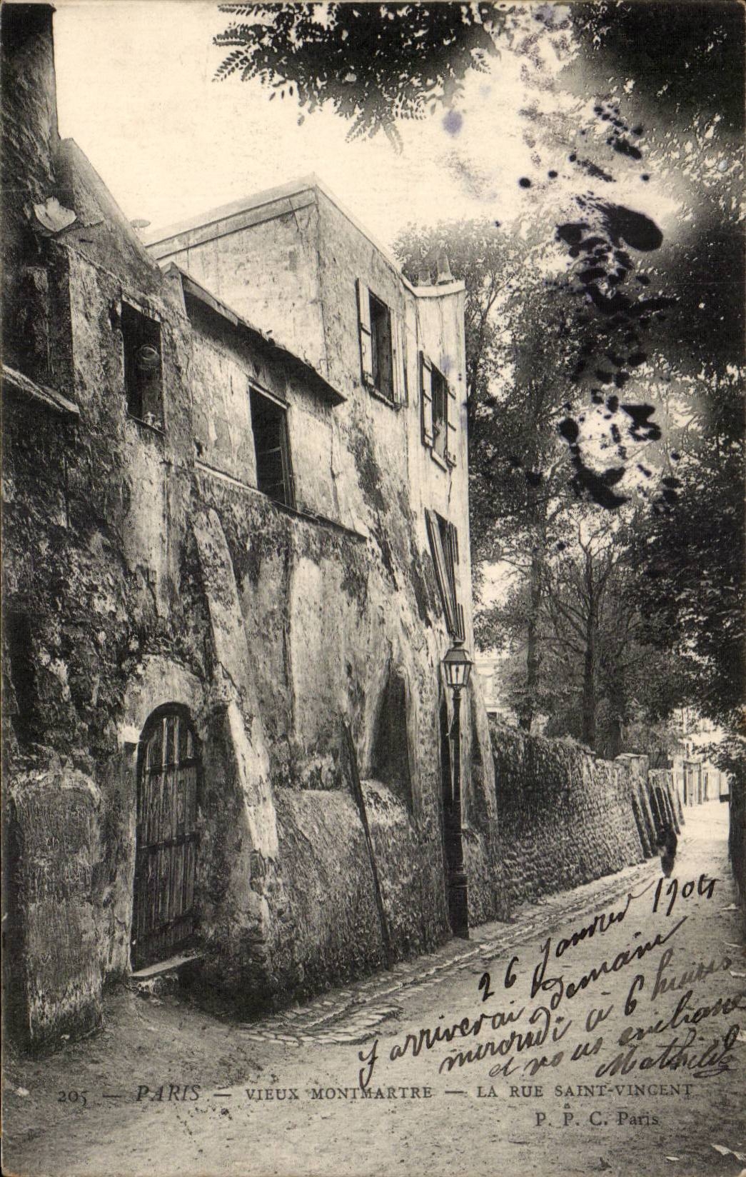 Paris - 14 - Montmartre Old man the Street Saint Vincent - CPA