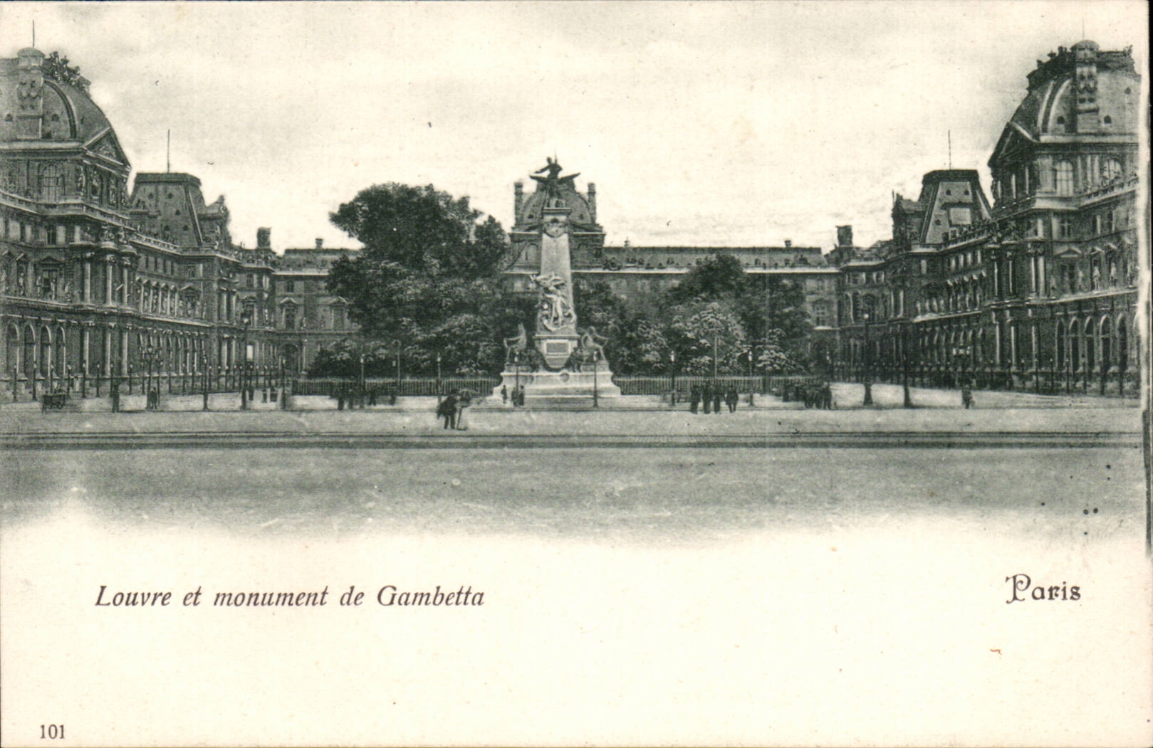 Paris 1 - Louvre et Monument de Gambetta CPA 