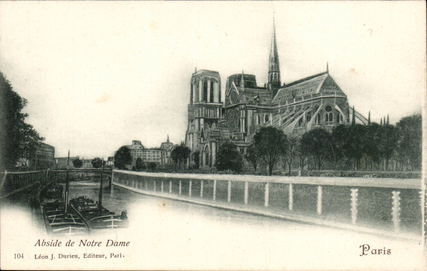 Paris 4 - Abside de Notre Dame CPA