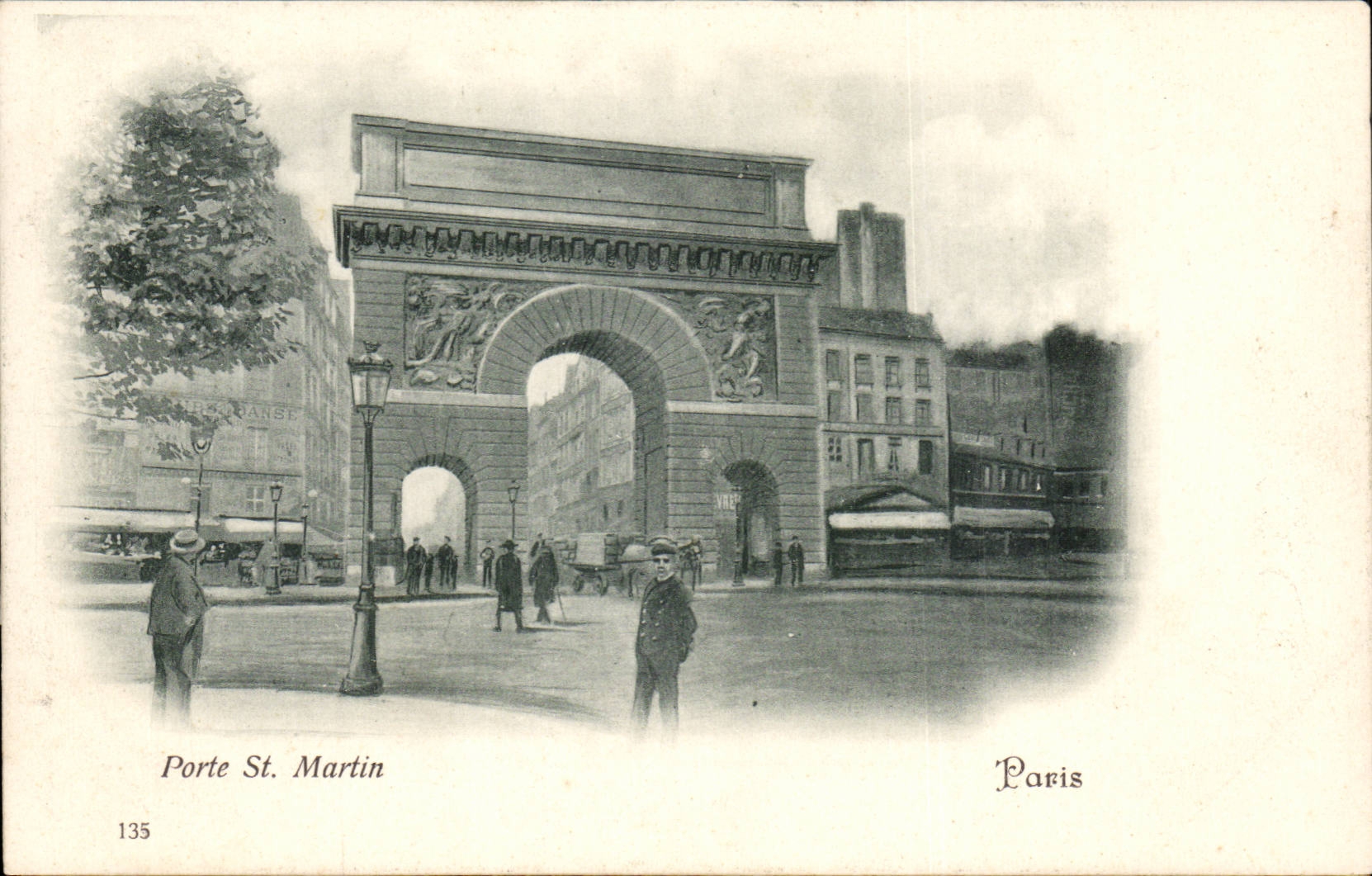 Paris 10 - Gate Saint Martin CPA