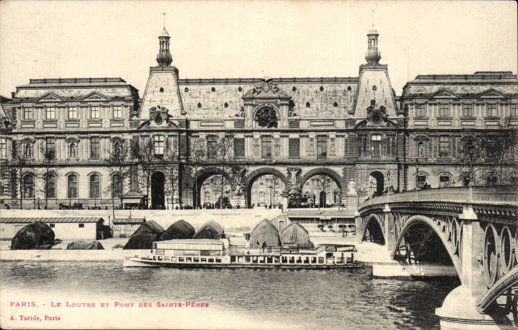 Paris 1 - Le Louvre et Le Pont Saints Peres CPA 