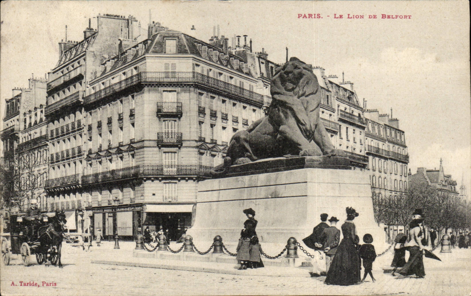 Paris 14 - The Lion of Belfort - CPA