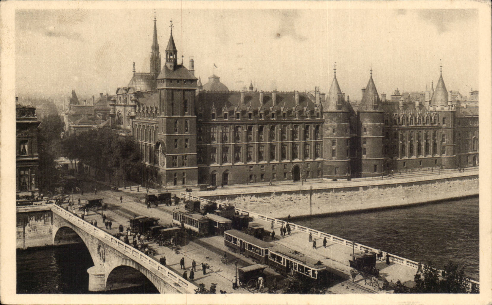 Paris - 1 - Conciergerie et le Pont du Change -Bridge - CPA -