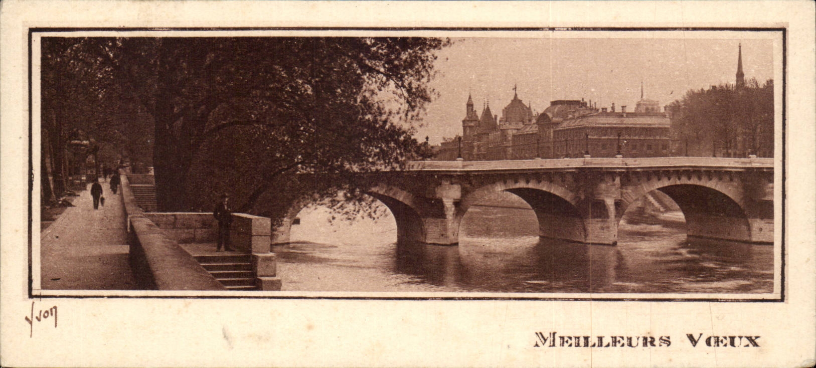 Paris - Souvenir - Meilleur Voeux - CPA 