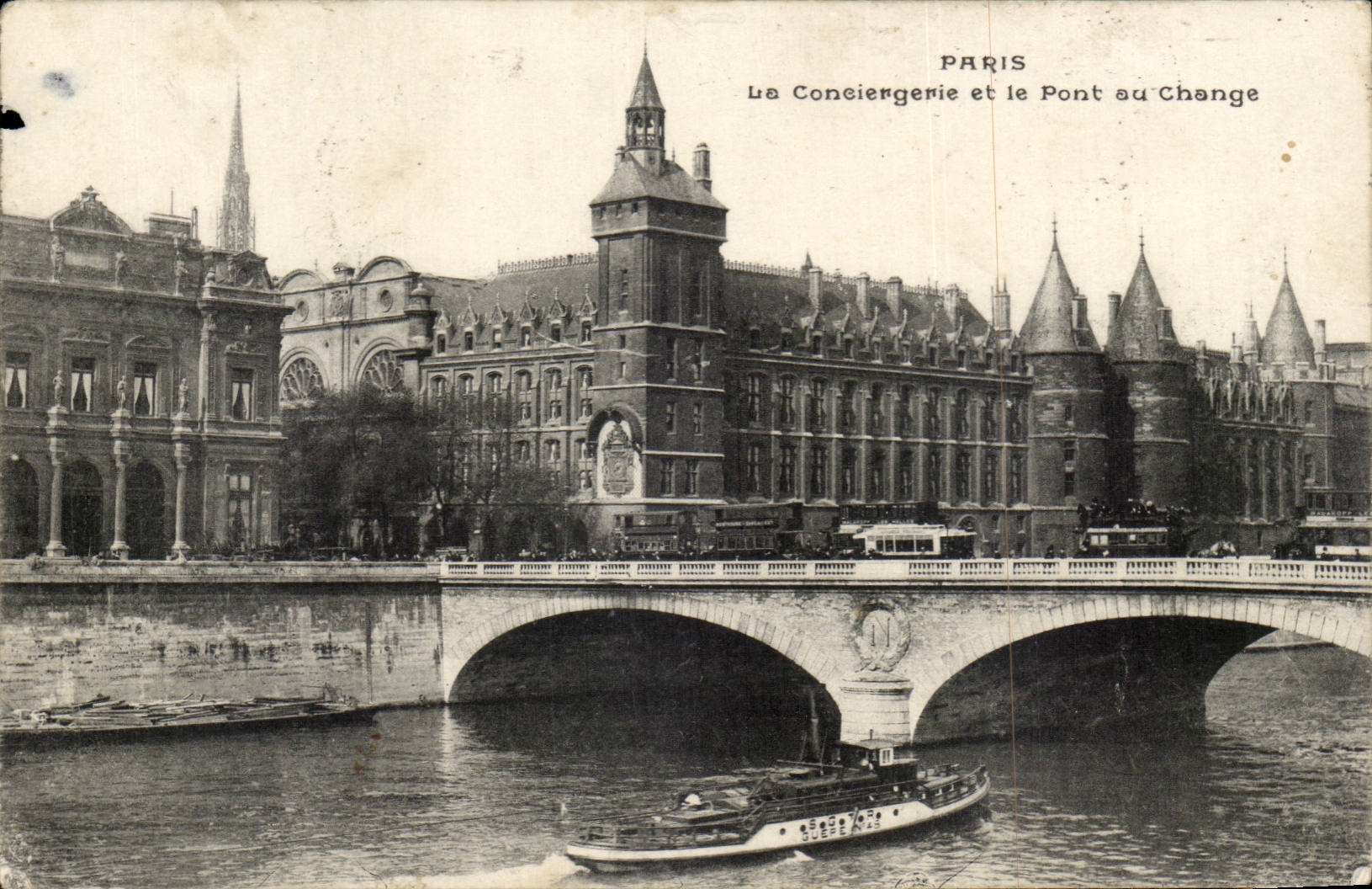 Paris - 1 - Conciergerie et le Pont du Change -Bridge - CPA 