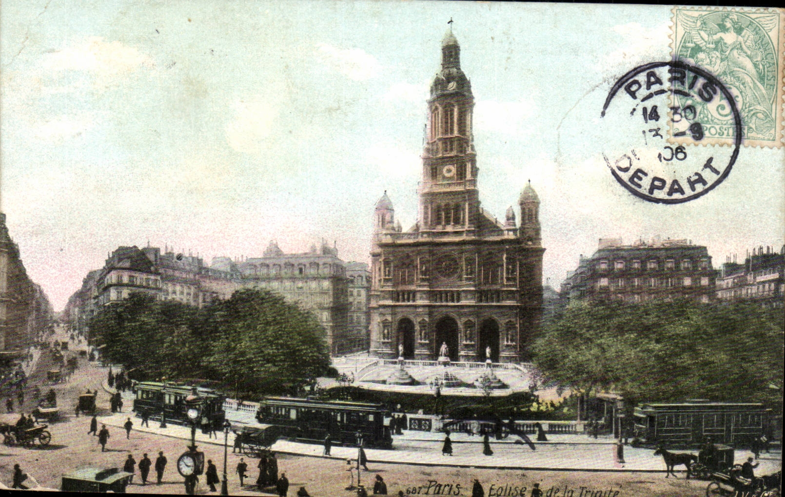 Paris CPA Eglise de la TRinite