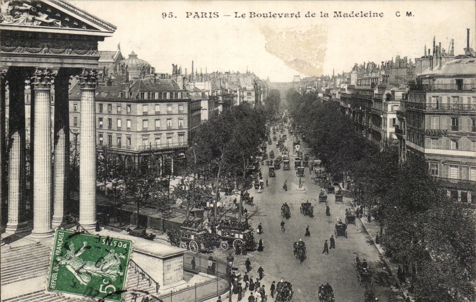 Paris CPA Le boulevard de la MAdeleine