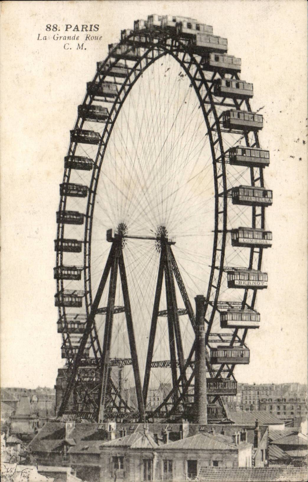 Paris CPA the large wheel