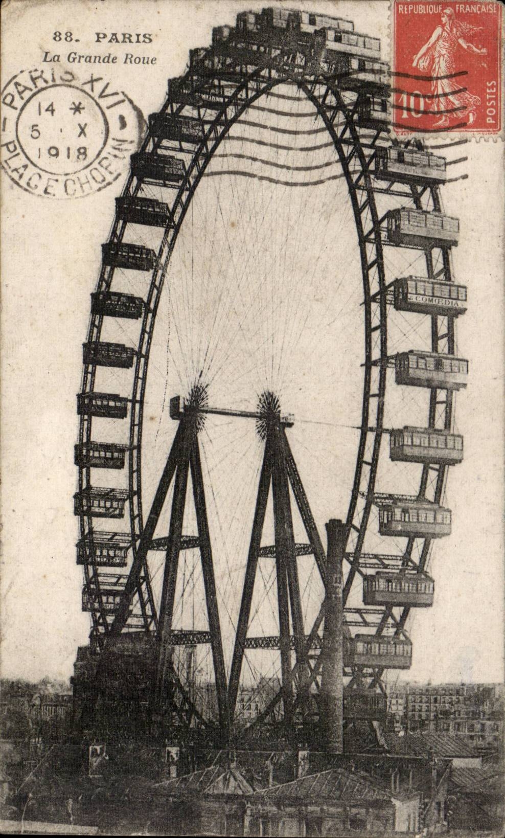 Paris CPA the large wheel