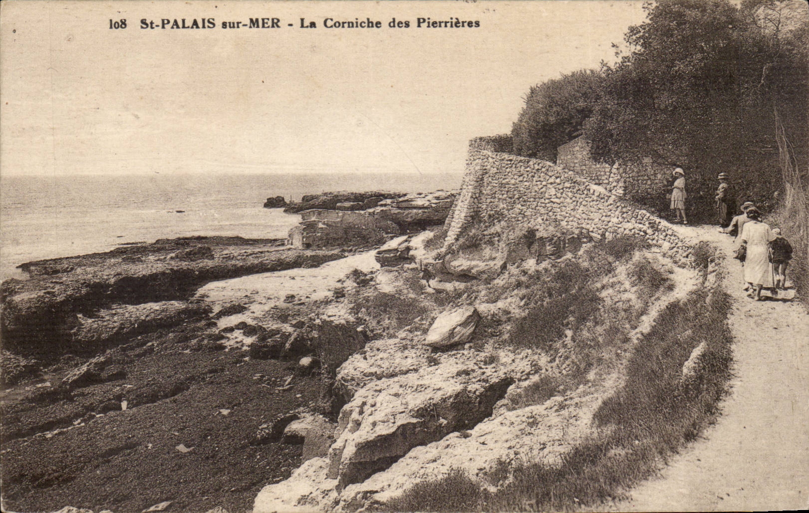 Saint Palate on sea CPA the cornice of Pierrieres