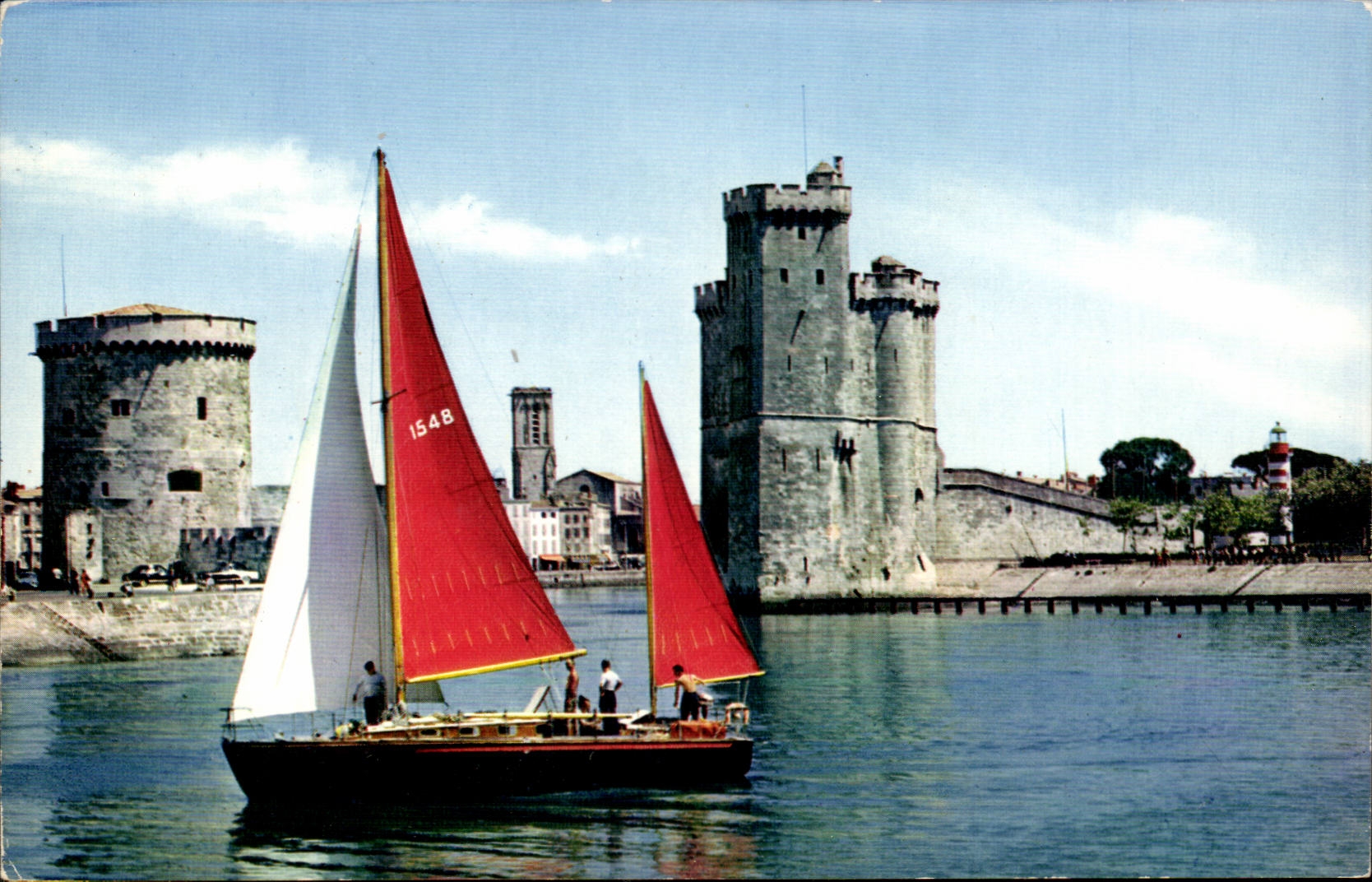 La Rochelle-MODERNE KARTE Yachst abgehend vom Hafen