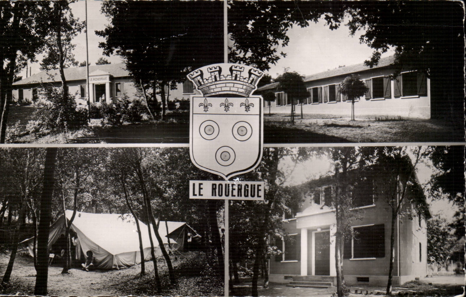 CPA Summer camp Rouergue Meschers central Building a dormitory the camp the infirmary