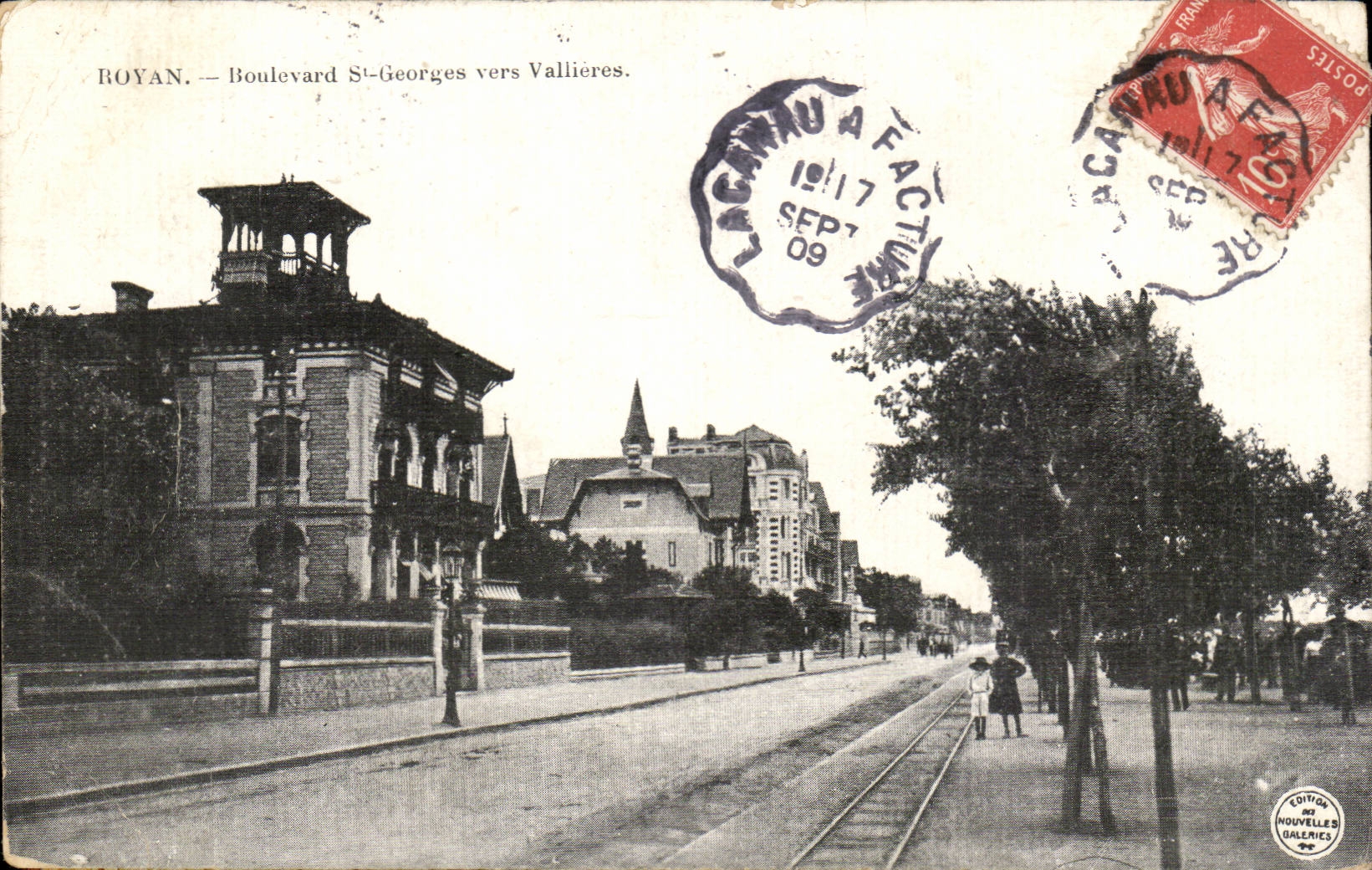 Royan CPA Prachtstrassen-Str Georges in Richtung zu Vallieres