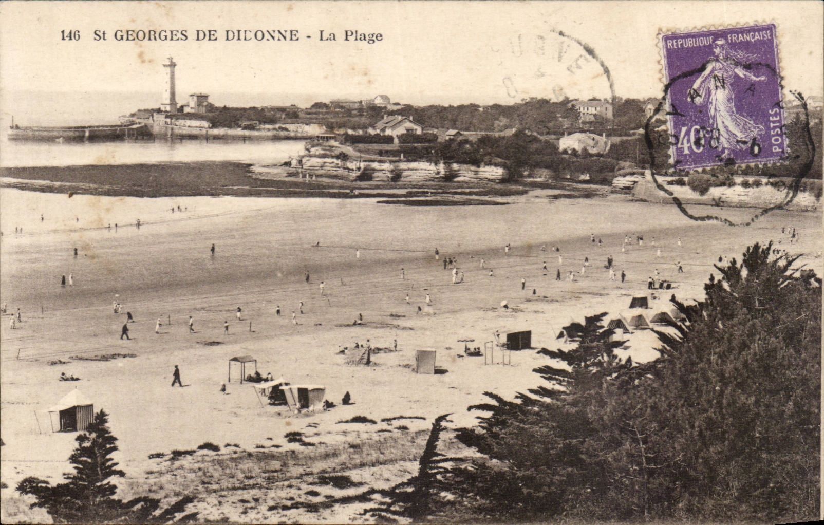 Saint Georges de Dilonne CPA the beach (volleyball ball)