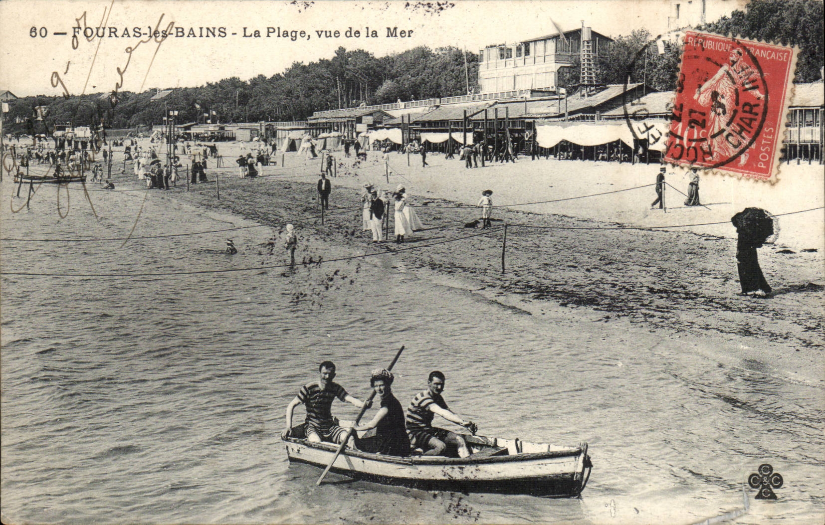 Fouras CPA the beach seen of the sea